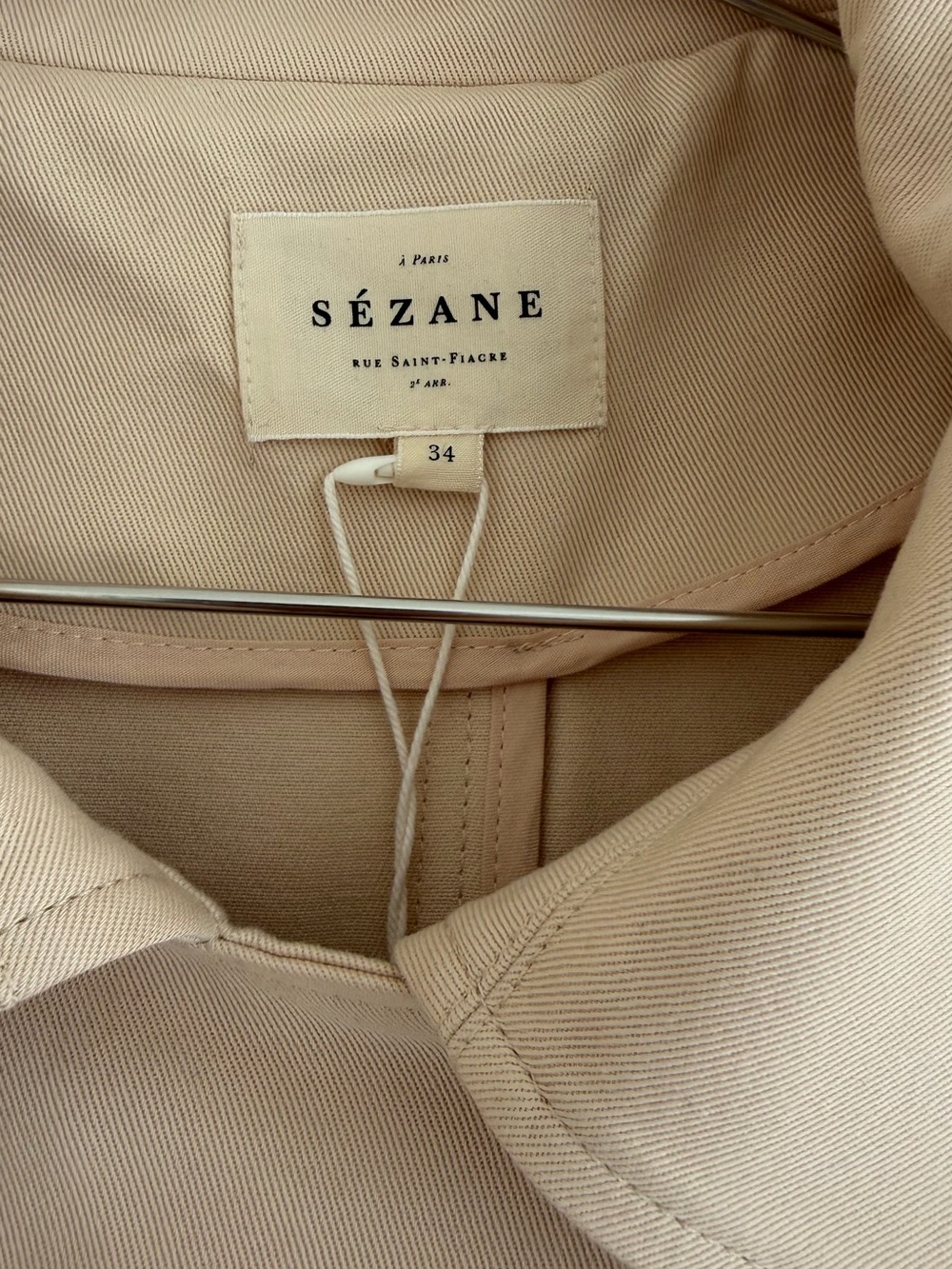 Pierce Beige Trench Coat with Belt - Picture 3 of 7
